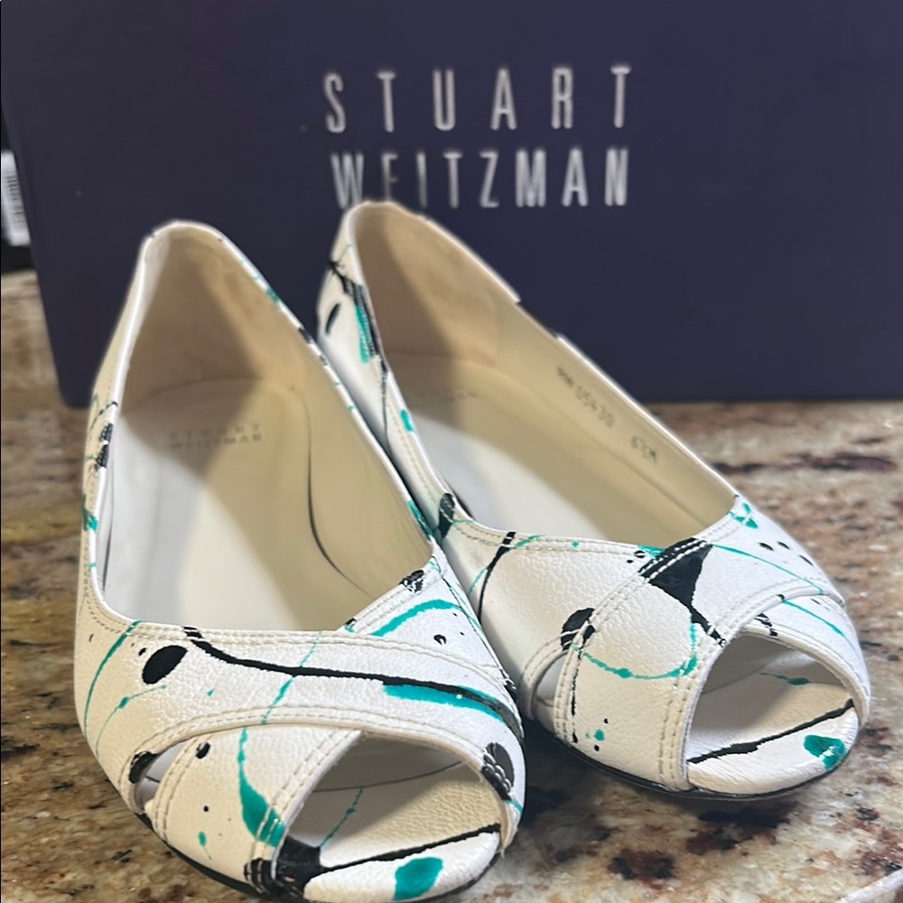 Paint splatter flats Stuart Weitzman